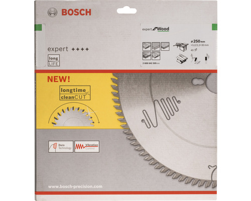 250 x 30 x 2.4 mm. Bosch Kreissägeblatt Expert for Wood 