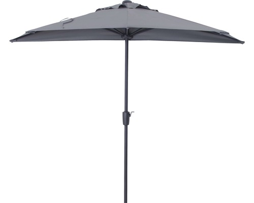 Balkonschirm Soluna Sonnenschirm Bordeaux 270 cm halbrund dunkelgrau