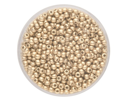 Rocailles metallic goldbraun 2,6 mm 17 g