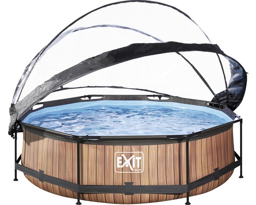 exit frame pool o 300 cm inkl abdeckung holz bei hornbach kaufen