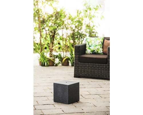 Sockel 'Cube Black' 31 x 31 x 31 cm aus Granit, schwarz