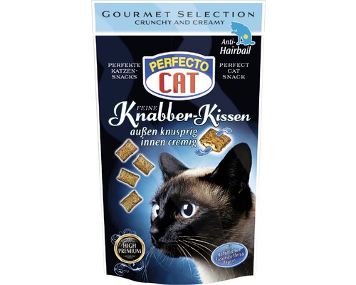 Katzensnack PERFECTO CAT Knabber-Kissen Hairbal 50 g