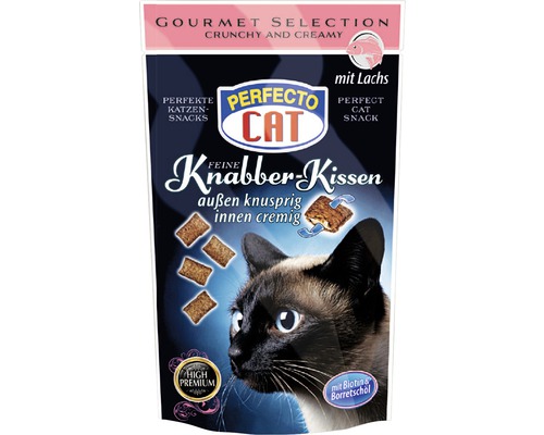 Katzensnack PERFECTO CAT Knabber-Kissen Lachs 50 g