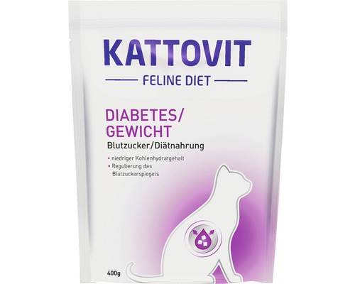 Katzenfutter trocken Kattovit Diabetes/Gewicht 400 g-0
