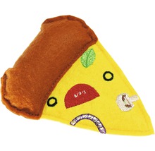 Katzenspielzeug Karlie Textil Pizza 10,5 cm gelb-thumb-0