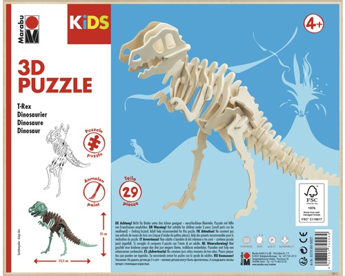 Marabu KiDS 3D-Puzzle Dinosaurier-0