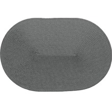 Tischset Woven oval grau 30 x 45 cm-thumb-0