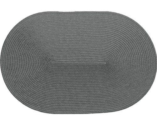 Tischset Woven oval grau 30 x 45 cm-0