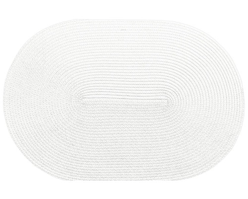 Tischset Woven oval weiß 30 x 45 cm-0