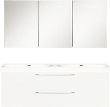 Badmöbel-Set Differnz Somero BxHxT 120 x 170 x 38 cm Frontfarbe weiß hochglanz mit Waschtisch Mineralguss weiß-thumb-0