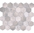 Keramikmosaik HX Curio ZDG Hexagon 32,5x28,1 cm Grau
