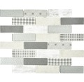 Glasmosaik XCM BR89 Brick 29,7x25,8 cm Grau