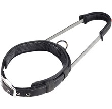 Halsband mit integrierter Kurzleine Sport L 49-59 cm schwarz-thumb-1