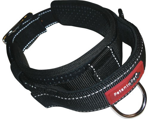 Halsband mit integrierter Kurzleine Sport L 49-59 cm schwarz-0