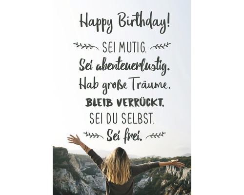 Postkarte Happy Birthday! Sei Mutig! 10,5x14,8 cm-0