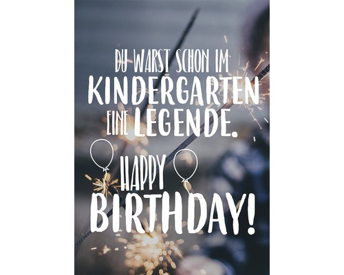 Grußkarte Du warst schon im Kindergarten eine Legende. Happy Birthday 11,5x16 cm-0