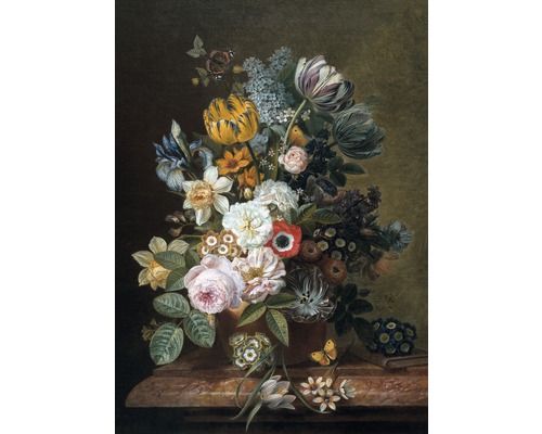 Leinwandbild Stillleben mit Blumen 70x100 cm