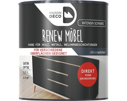 Maison Deco Renew Möbel satin Intensiv Schwarz 500 ml