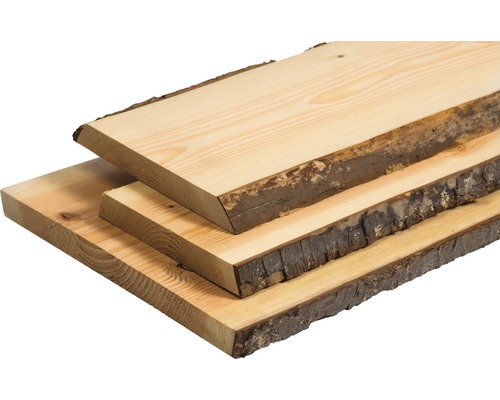 Massivholzbrett Douglasie beidseitig unbesäumt mit Baumkante 30x360-400x2000 mm