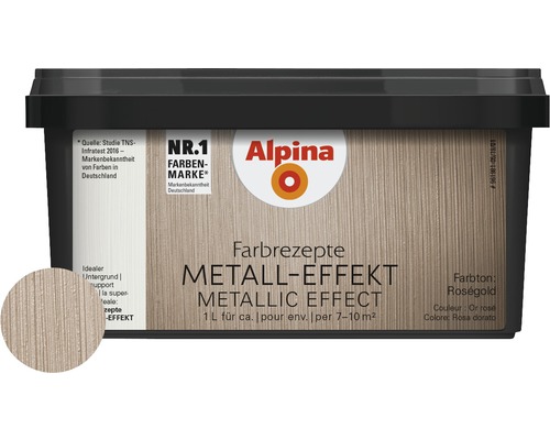 Alpina Farbrezepte Effektlasur Metall-Effekt roségold 1 l
