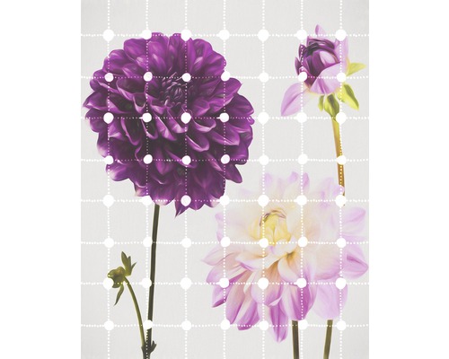 Fototapete Vlies Flowers & Dots 2-tlg. 200 x 250 cm-0