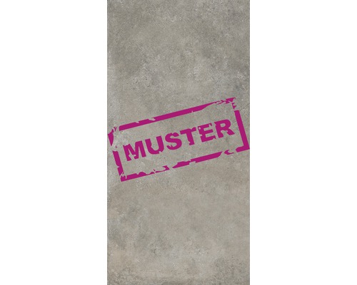 Muster zu Flairstone Feinsteinzeug Terrassenplatte cemento lumino hellgrau