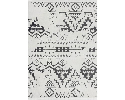 Teppich Agadir weiß schwarz 160x230 cm