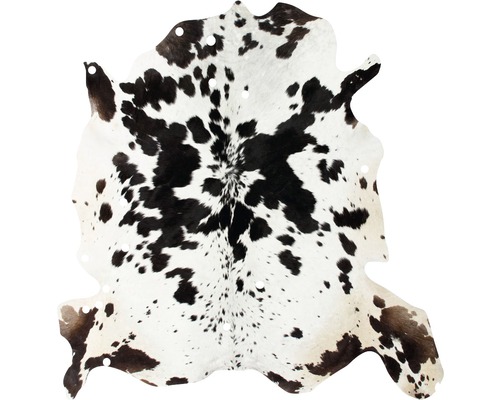 Kuhfell Glam 210 schwarz weiß 135x165 cm (Echtleder)