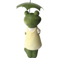 Frosch mit grünem Schirm 19,8 x 18,6 x 46,8 cm