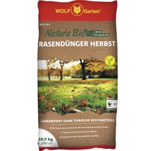 WOLF Natura Bio Herbst Rasendünger rein Pflanzlich, 100% natürliche Inhaltsstoffe 18,9 kg 280m²-thumb-0