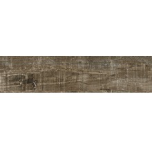 Feinsteinzeug Wand- und Bodenfliese Velden braun 25x99,5cm rektifiziert-thumb-0