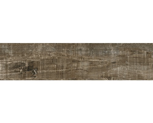 Feinsteinzeug Wand- und Bodenfliese Velden braun 25x99,5cm rektifiziert-0
