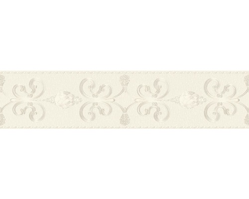 AS Bordüre Borte 3 x 2589-15 B=5cm Selbstklebend Weiß Silber Schwarz Ornament 