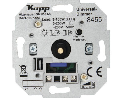 LED Universal Druckwechsel-Dimmer-Einsatz RLC-LED 100W Kopp 845500181