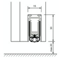 Automatische Türbodendichtung Länge 1084 mm Nutbreite 15 mm aluminium