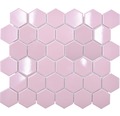 Keramikmosaik HX520 Hexagon Uni altrosa glänzend