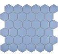 Keramikmosaik HX AT53 Hexagon 32,5x28,1 cm Uni blaugrün R10B