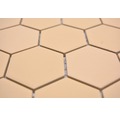 Keramikmosaik HX AT57 Hexagon Uni ockerorange R1