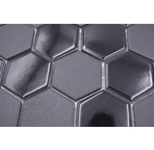 Keramikmosaik HX 09059 Hexagon 32,5x28,1 cm mix schwarz R10B-thumb-3