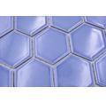 Keramikmosaik HX580 Hexagon Uni türkisgrün glänzend