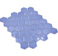 Keramikmosaik HX580 Hexagon Uni türkisgrün glänzend