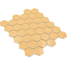 Keramikmosaik Hexagon HX 570 32,5x28,1 cm ockerorange matt-thumb-5
