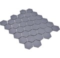 Keramikmosaik HX AT59 Hexagon Uni schwarz