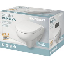 GEBERIT spülrandloses Wand-WC-Set Renova weiß mit WC-Sitz und Schallschutz CG02035000-thumb-3