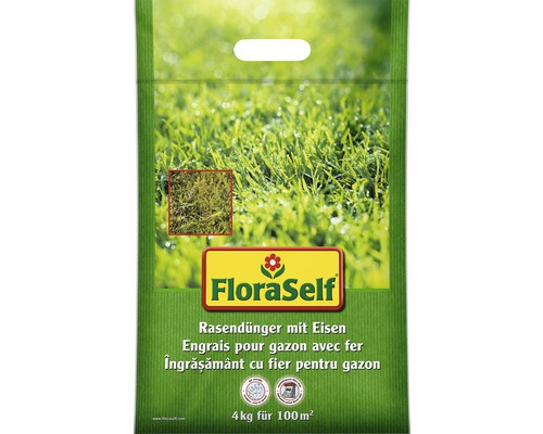 Rasendünger mit Eisen FloraSelf 4 Kg 100 m²