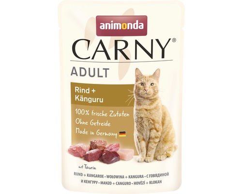 Katzenfutter nass animonda Carny Adult Rind & Känguru 85 g