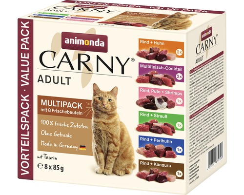 Katzenfutter nass animonda Carny Adult Multipack 8x85 g