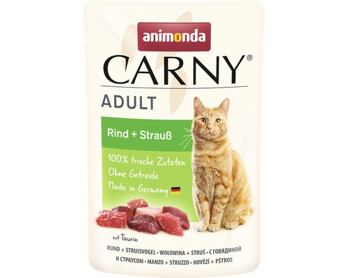 Katzenfutter nass animonda Carny Adult Rind & Strauß 85 g