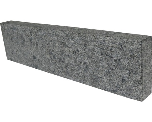 Granit Bordstein Beeteinfassung Bergama gesägt und geflammt grau 8x25x100 cm 