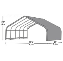 Weidezelt ShelterLogic 49,6 m² 680 x 730 cm grün-thumb-14